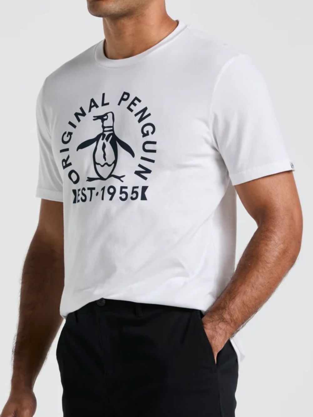 NEW Penguin mens Crewneck graphic logo tee size: XXL
